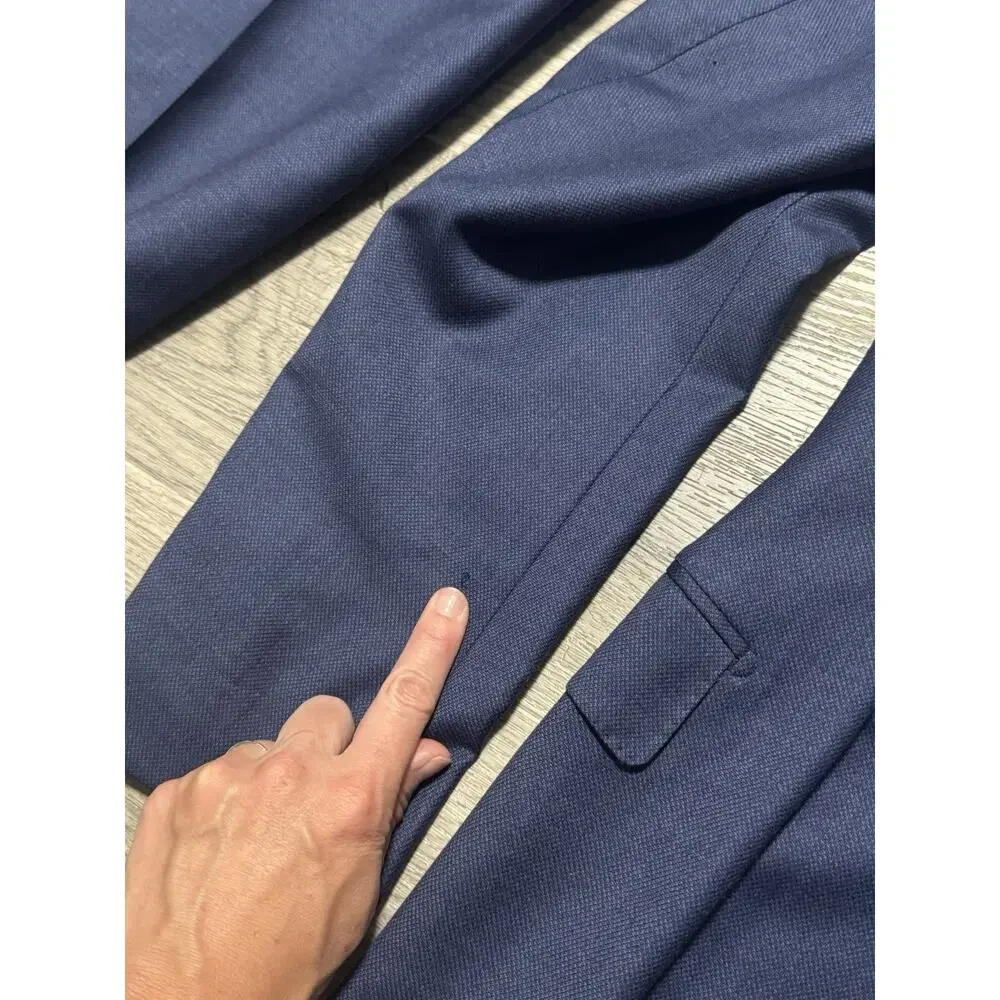 SuitSupply Sienna Int Blue Wool Suit 42L 34x30 Reda Super 130s